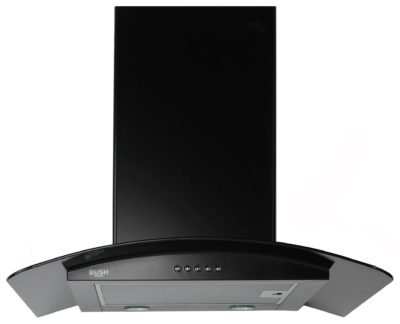 Bush - BCCH60B Caspia Glass - Cooker Hood - Black